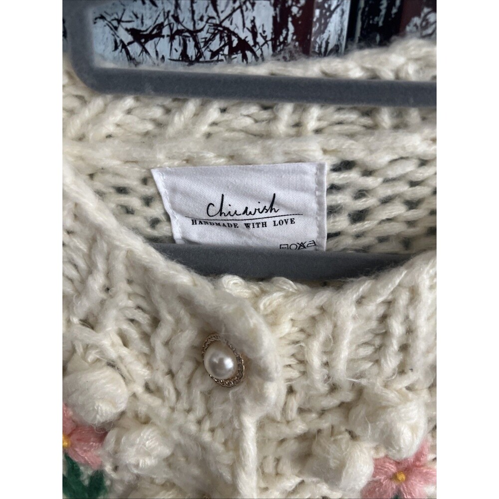 Chicwish Handmade with Love Cardigan Sweater Sm Boho Feminine Cottage Core - Picture 3 of 9